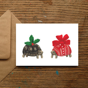 Christmas Tortoise Christmas Cards, 2 of 11