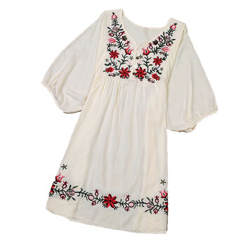 Embroidered Smock Dress, 9 of 12