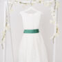 White Chiffon Flower Girl Dress With Choice Of Sash, thumbnail 2 of 5