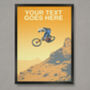Personalised Mountain Bike Art Poster, thumbnail 1 of 6