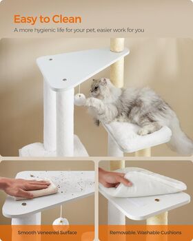 Cat Tree 165cm Modern Cat Tower Removable Furniture, 4 of 7