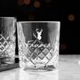 Personalised Stag Crystal Glass Whisky Tumbler, thumbnail 1 of 5