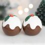 Christmas Pudding Salt And Pepper Shakers, thumbnail 1 of 3