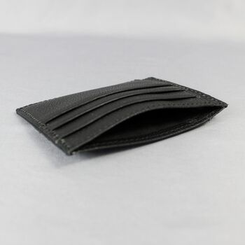 Black Leather Flat Card Holder, 3 of 4