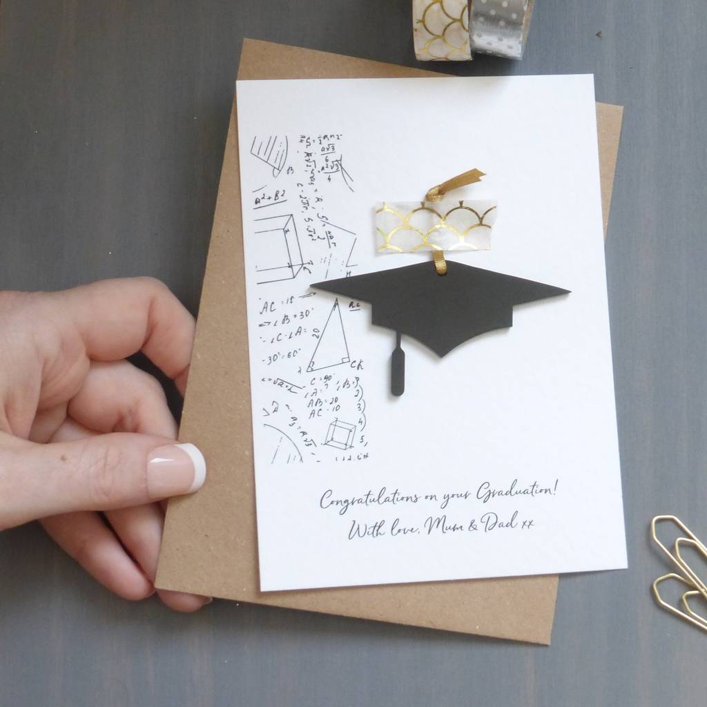 Personalised Graduation Card Mortarboard By Edge Inspired