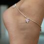 Heart And Butterfly Charm Thin Payal Anklet, thumbnail 1 of 6