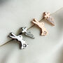 Sterling Silver Bunny And Carrot Stud Earrings, thumbnail 1 of 5