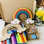 Children's Wooden Hanging Rainbow Letterbox Kit, thumbnail 2 of 6