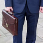 Small Italian Leather Briefcase. 'The Lorenzo', thumbnail 8 of 12