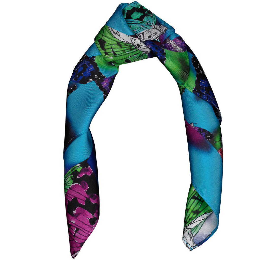 butterfly silk scarf by wildcard silks | notonthehighstreet.com