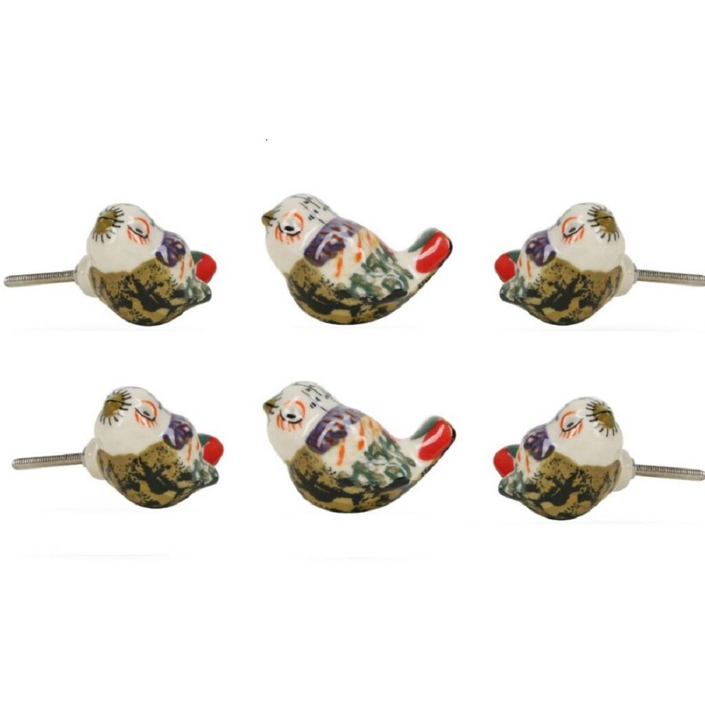 Ceramic Bird Knob By TrincaFerro