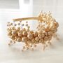 Champagne Gold Pearl Headband, thumbnail 5 of 7