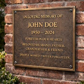 Personalised Cast Bronze Memorial Plaque, 2 of 6