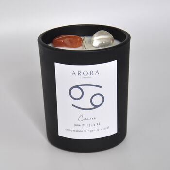 Cancer Zodiac Crystal Candle Gift, 3 of 5