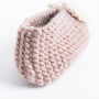 Bow Slippers Knitting Kit, thumbnail 5 of 7
