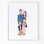 Hand Painted Personalised Family Portrait, thumbnail 1 of 6
