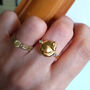 Personalised Cat Ring With Topaz, thumbnail 1 of 9