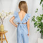 Chambray Florence Dungarees With Monogramming, thumbnail 2 of 3