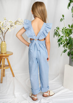 Chambray Florence Dungarees With Monogramming, 2 of 3