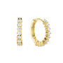 Mimi Crystal Gold Original Huggie Earrings, thumbnail 1 of 2