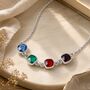 Personalised Square Shaped Family Birthstones Necklace, thumbnail 6 of 12