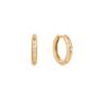10k Solid Gold Diamond Celestial Hoop Earrings, thumbnail 1 of 4