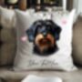 Personalised Wirehaired Daschund Hearts Cushion Cover Gift, thumbnail 2 of 2