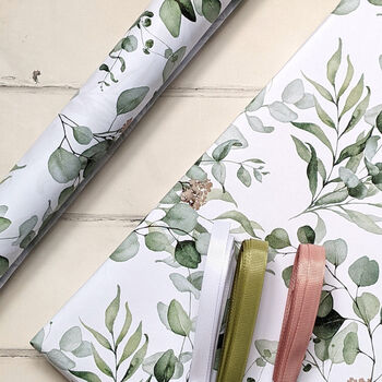 Eucalyptus Gift Wrap Paper Roll | 6m Recyclable, 4 of 4