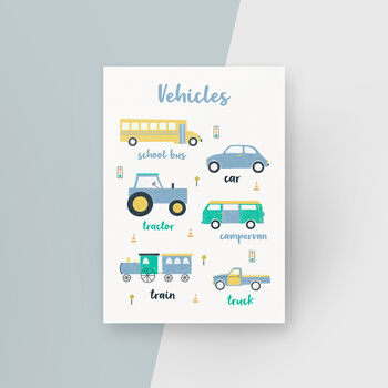 Children's Vehicles Print, 3 of 8