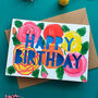 June Birth Flower Paper Cut Birthday Card, thumbnail 2 of 4
