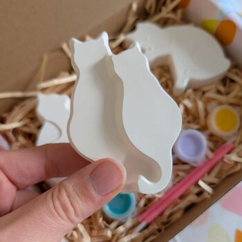 Paint Your Own Plaster Shapes Gift Box Cats, 2 of 5