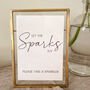 Wedding Sparkler Sign A6 Wedding Print, thumbnail 4 of 7