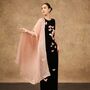 100% Mulberry Silk Scarf, Apricot Pink In Gift Box, thumbnail 1 of 3