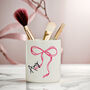 Personalised Bow Make Up Brush Holder, thumbnail 1 of 4