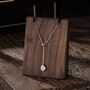 Droplet Clear Cz Lariat Pendant Necklace, thumbnail 2 of 12