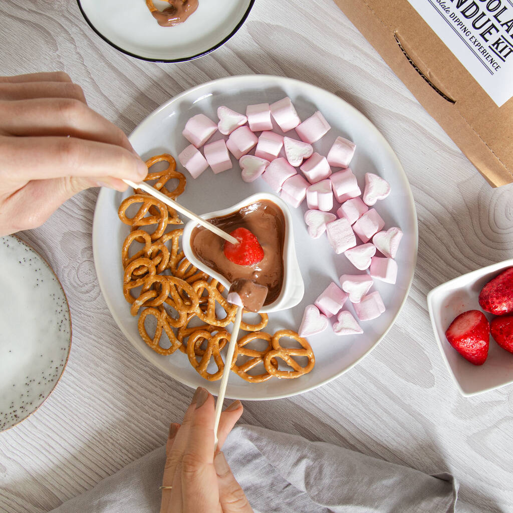 Night In Chocolate Fondue Dipping Set By Quirky Chocolate