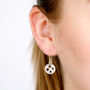 Sterling Silver Cut Out Multiple Stars Drop Earrings, thumbnail 3 of 5