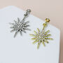 Gold Or Silver Sparkly Star Dangle Stud Earrings, thumbnail 3 of 9