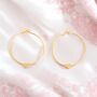 Tiny Gold Plated Heart Hoop Earrings, thumbnail 2 of 8