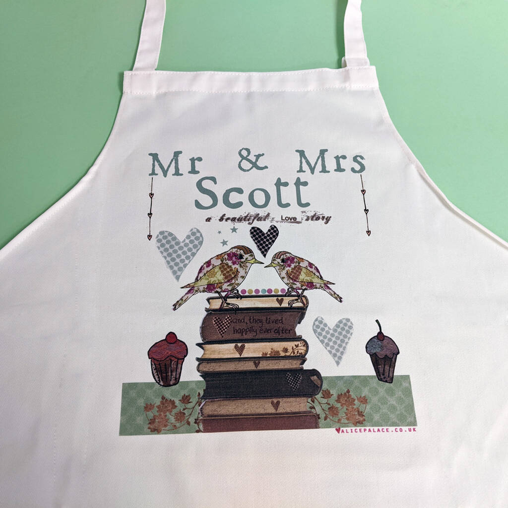 Love Story Personalised Apron By Alice Palace