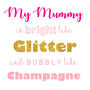 'My Mummy Is Bright Like Glitter' Mother's Day Card, thumbnail 2 of 2