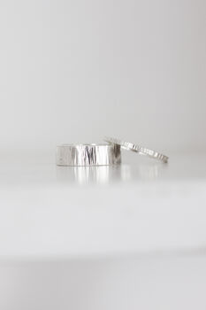 Sterling Silver Textured Band Ring, 3 of 7