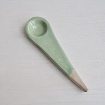 Mini Turquoise Ceramic Salt Spoon, 5 of 6