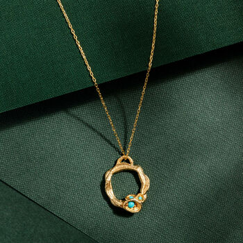 Large Gold Vermeil Plated Birthstone Pendant Necklace, 2 of 12