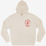 Onto A Wiener Unisex Vanilla Hoodie With Hot Dog Logo, thumbnail 1 of 2