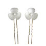 Sterling Silver Pearl Poppy Hairpins, Become Earrings, thumbnail 2 of 5
