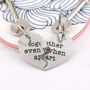 Couples Togetherness Split Heart Pewter Keyring, thumbnail 6 of 8