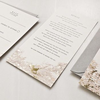 Marble And Foil Invitation Suite, 4 of 6