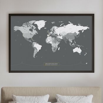 Personalised Pinboard World Map, 6 of 12