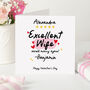 Personalised Excellent Wife Valentine’s Day Review Card, thumbnail 1 of 4
